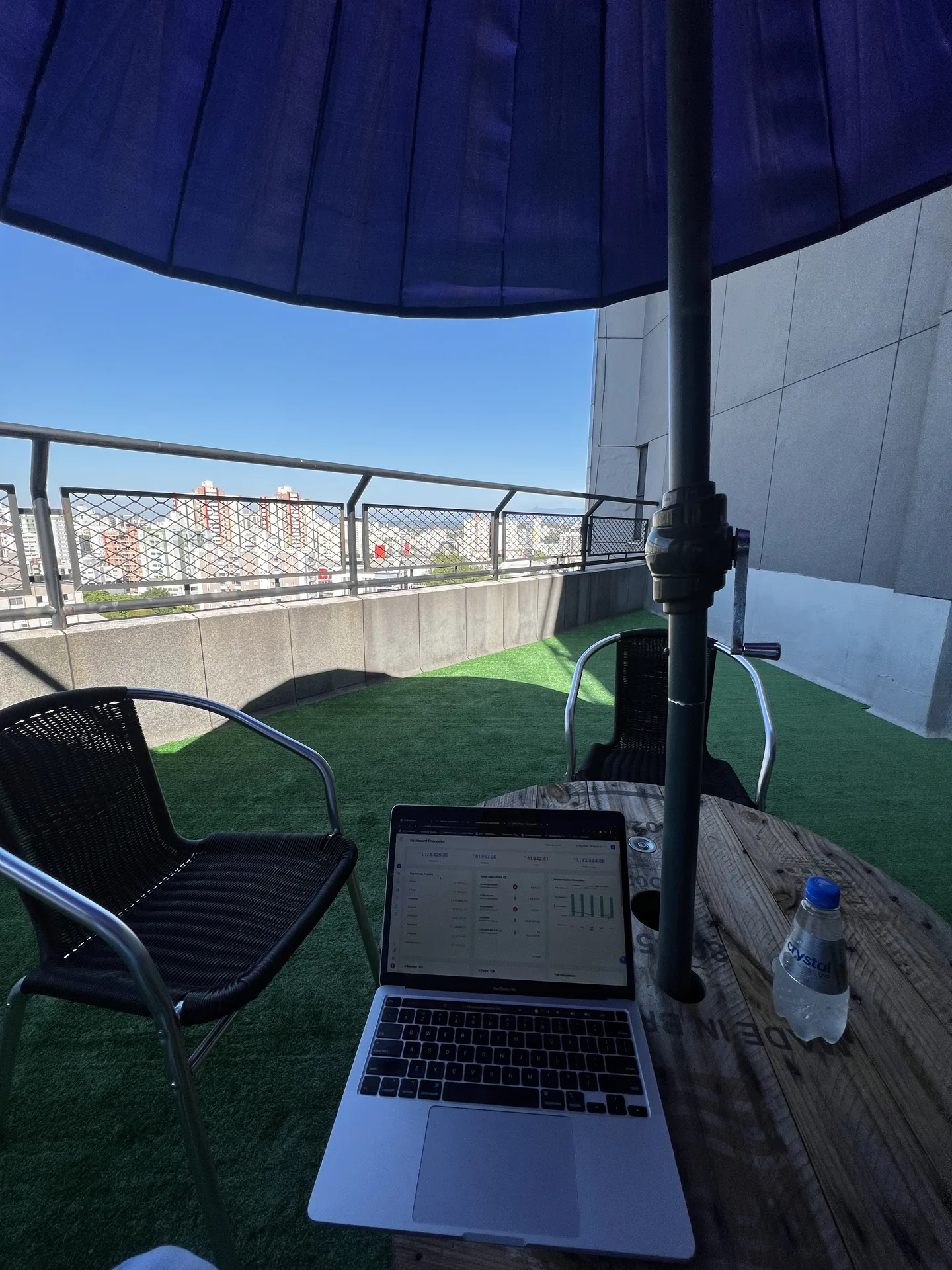 Terraço da Cacto com vista para o polo de saúde de Criciúma